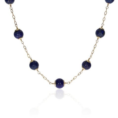 Lapis Lazuli Necklace By Heidi Kjeldsen Jewellery NL1315 Front