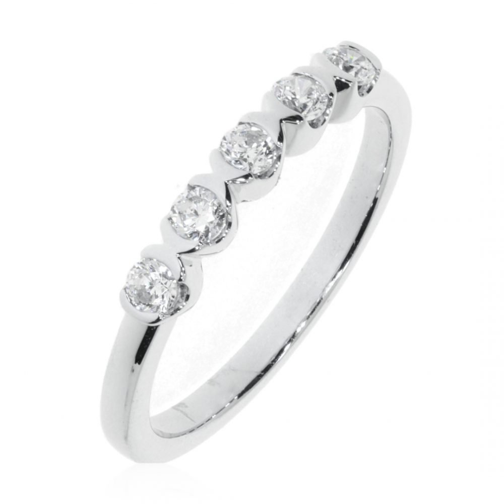 Diamond demi-rub-over eternity ring by Heidi Kjeldsen Jewellery R1339S Vertical