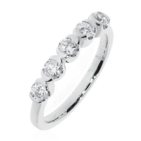 Diamond demi-rub-over eternity ring by Heidi Kjeldsen Jewellery R1340S Vertical