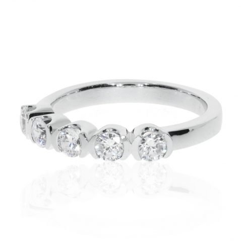 Diamond demi-rub-over eternity ring by Heidi Kjeldsen Jewellery R1341 Side