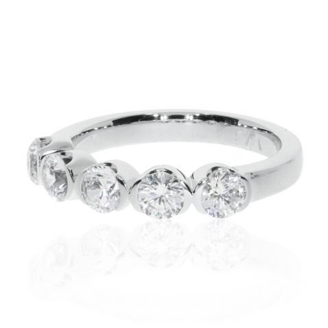 Diamond demi-rub-over eternity ring by Heidi Kjeldsen Jewellery R1342 Side
