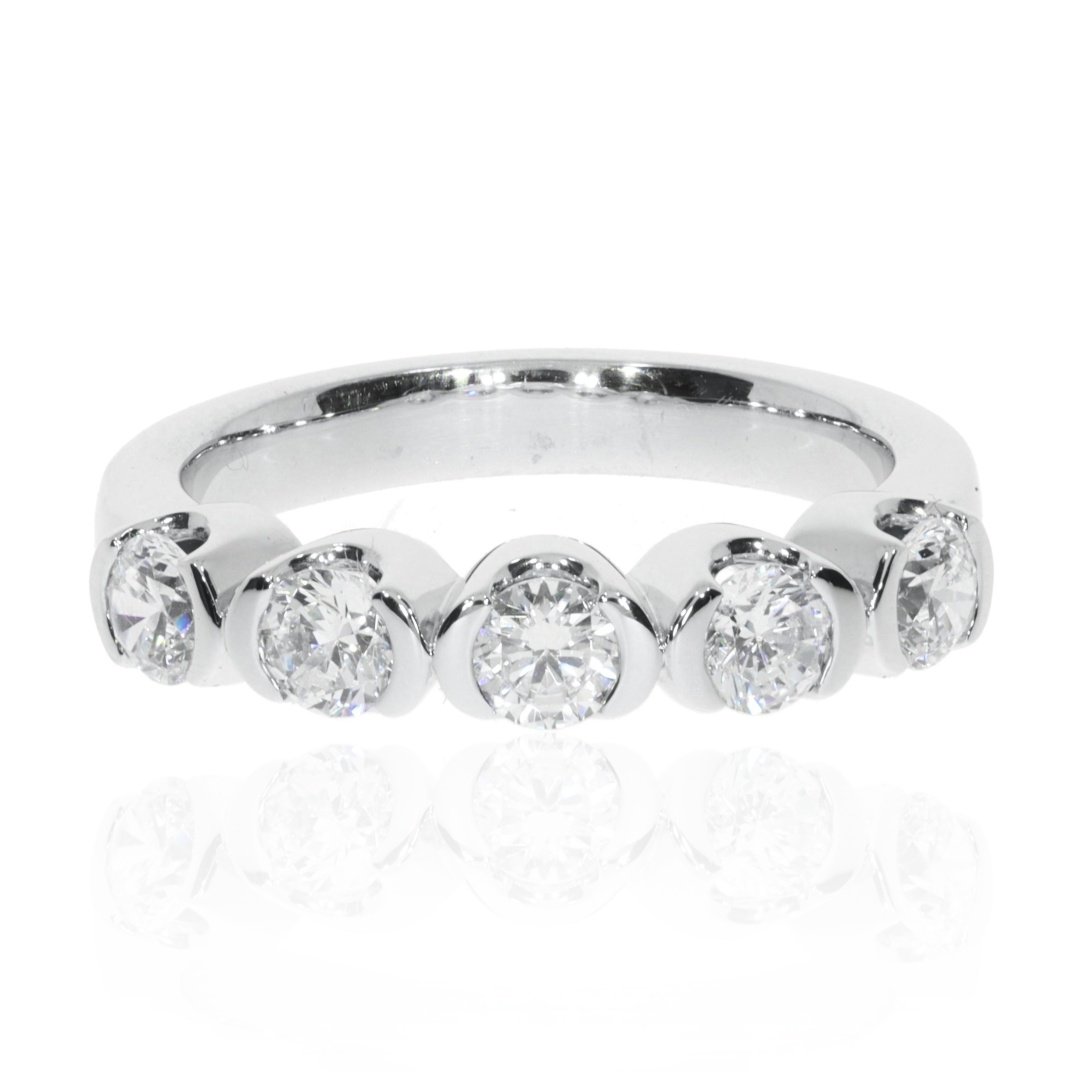 Diamond demi-rub-over eternity ring by Heidi Kjeldsen Jewellery R1343 Front