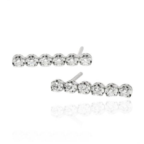Diamond drop earrings by Heidi Kjeldsen Jewellery ER2581 side