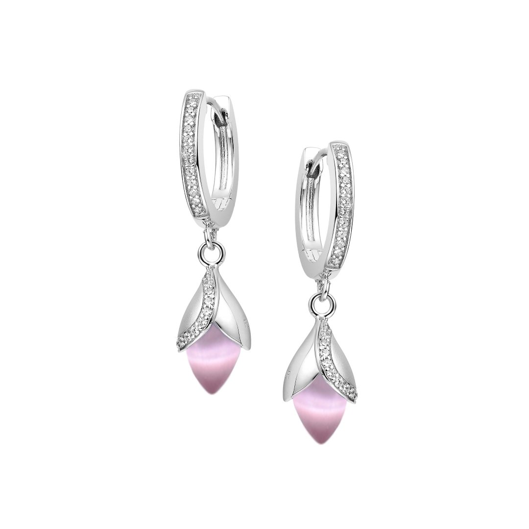 Fei Liu Magnolia Collection Pink Hoop earrings Heidi Kjeldsen Jewellery ER2584 Front