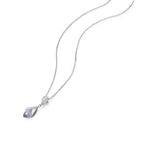 Fei Liu Magnolia Collection Grey Pendant With Leaf Heidi Kjeldsen Jewellers P1481 Top