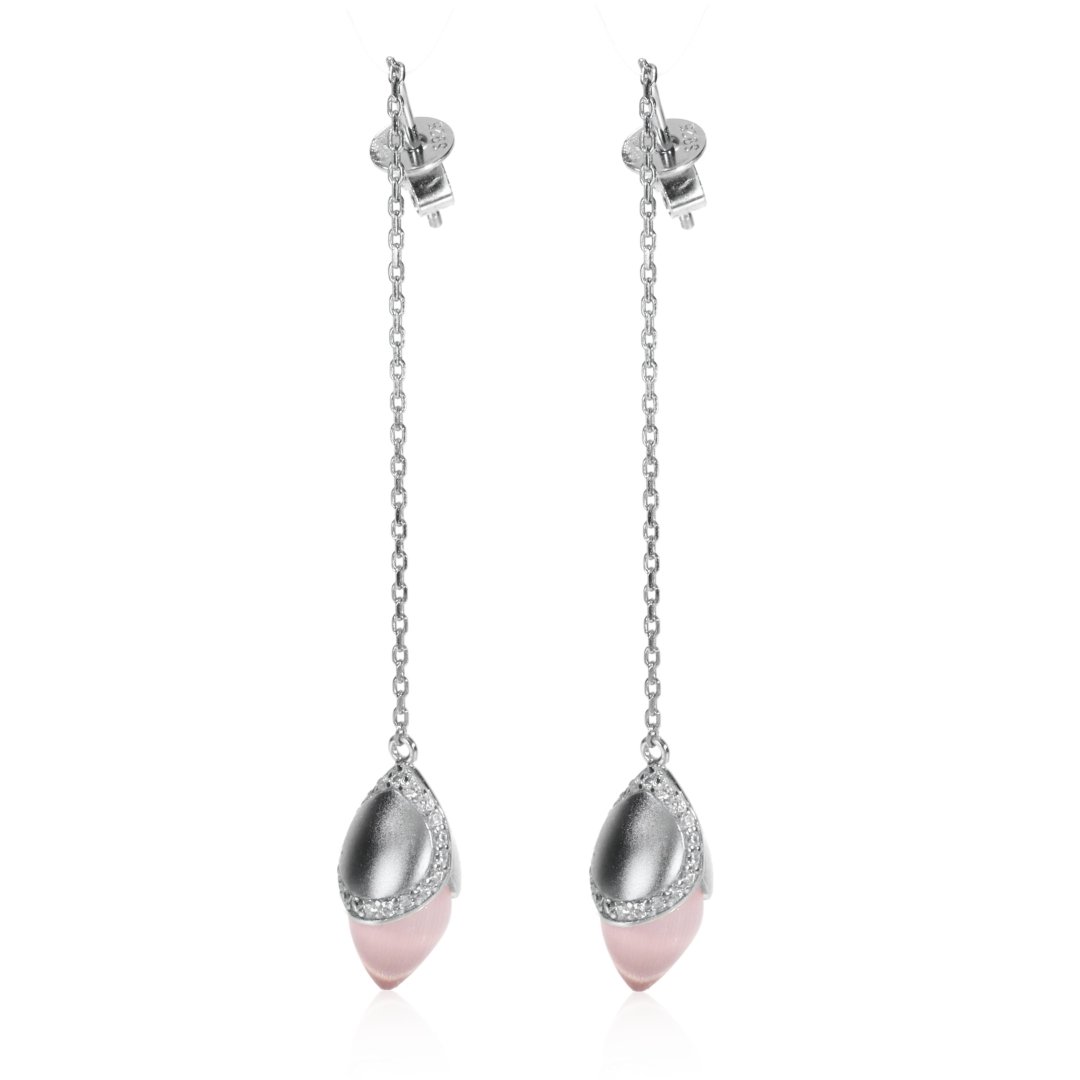 Dainty Pair Of Pink Threader Earrings From Fei Liu’s Magnolia Collection
