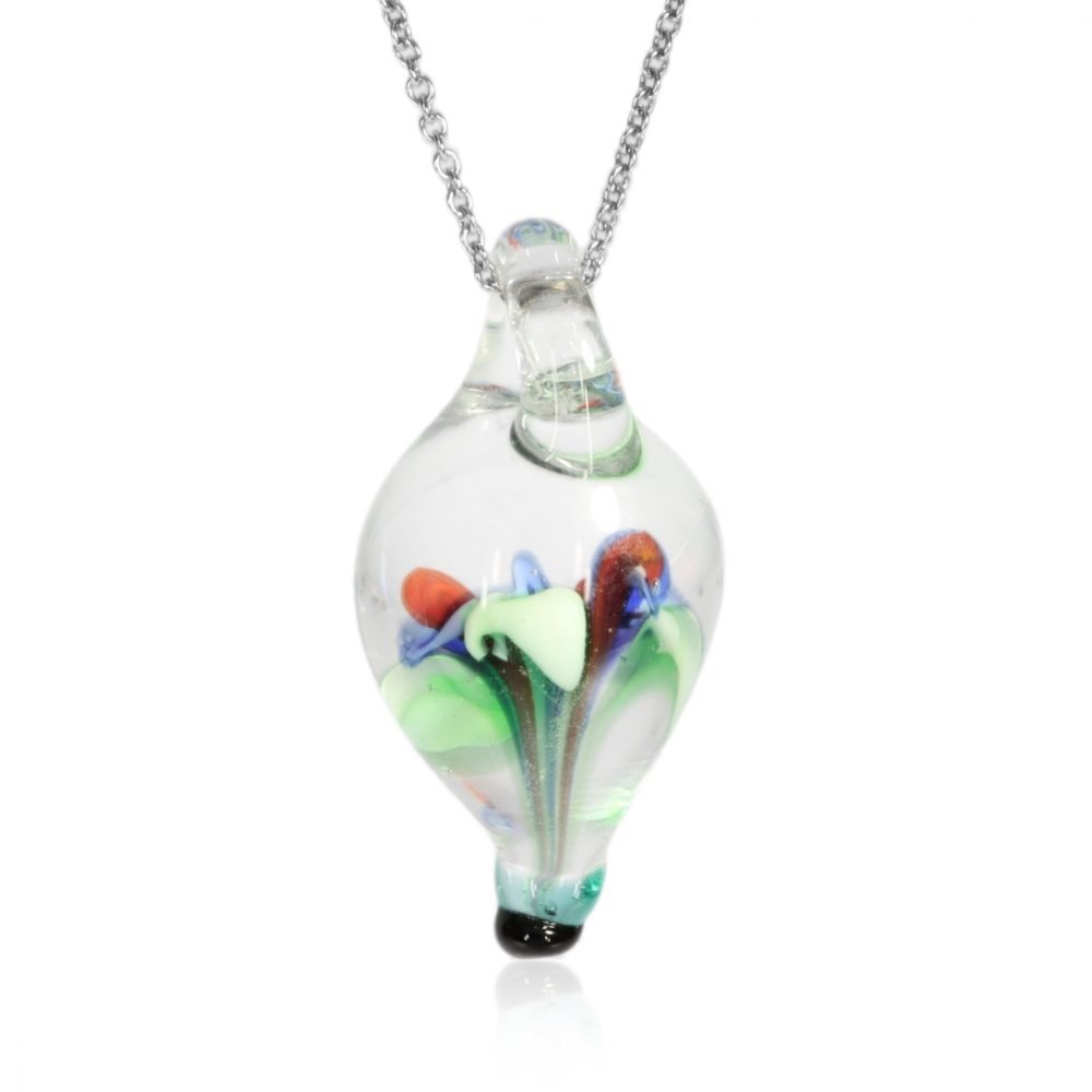 Floral Glass Pendant By Heidi Kjeldsen Jewellery P1461 Front
