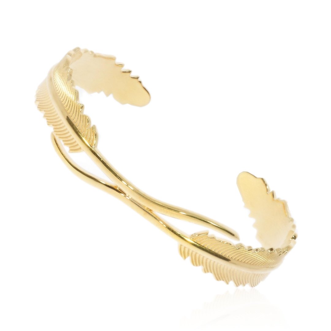 Gold Plated Sterling Silver "Leaf" bracelet by Heidi Kjeldsen Jewellery BL1400 Side