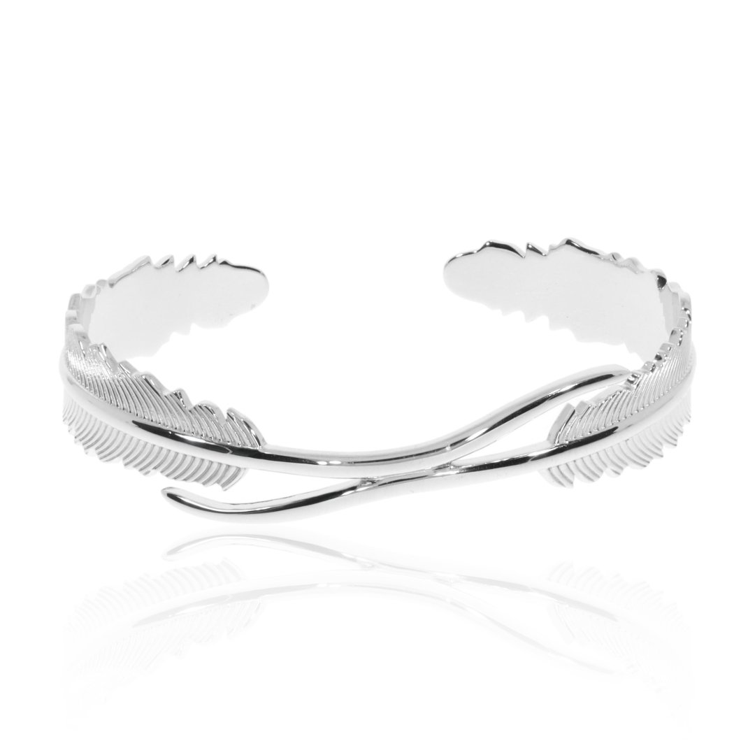 Sterling Silver "Leaf" bracelet by Heidi Kjeldsen Jewellery BL1399 Front