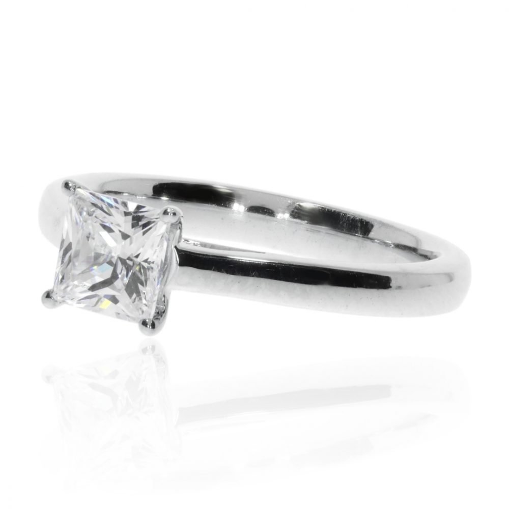 Princess Cut Diamond Ring R1323S by Heidi Kjeldsen Jewellery Side