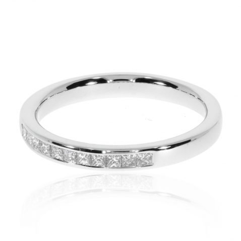 Princess Cut Diamond eternity ring by Heidi Kjeldsen Jewellery R1694 Side
