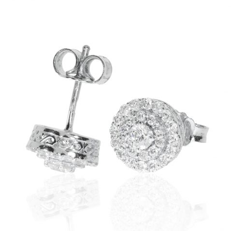 Diamond Cluster Earrings By Heidi Kjeldsen Jewellery ER2433 Side