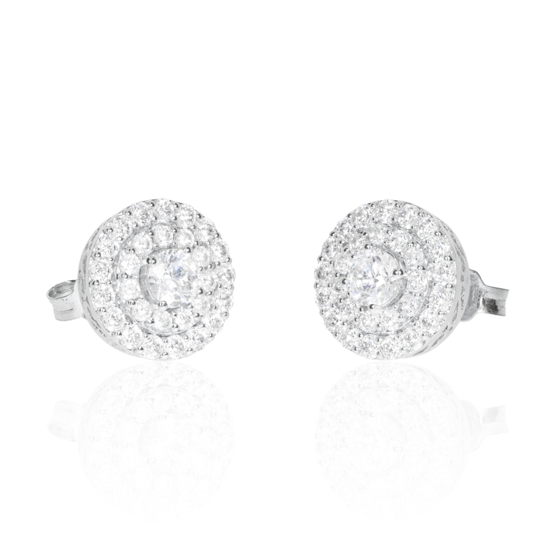 Diamond Cluster Earrings By Heidi Kjeldsen Jewellery ER2436 Front