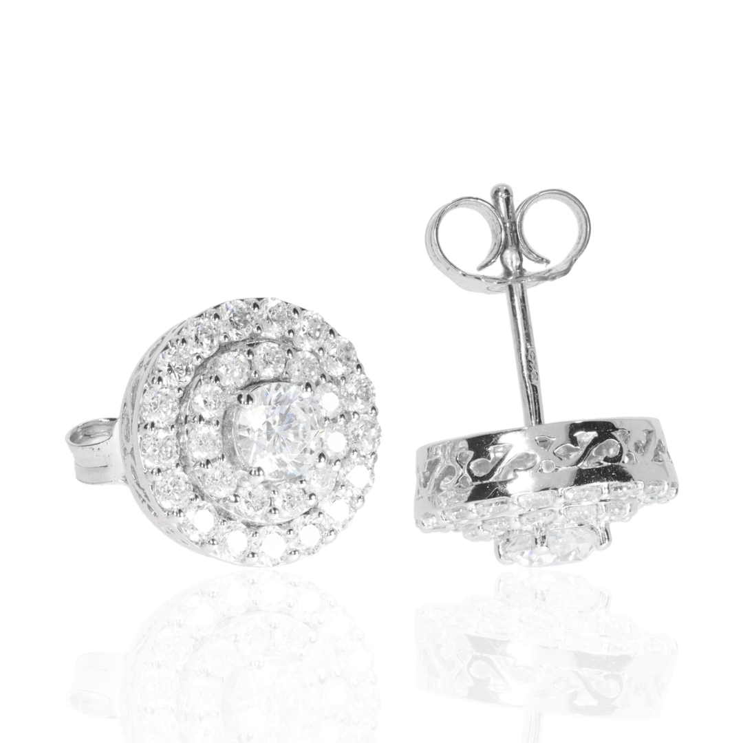 Diamond Cluster Earrings By Heidi Kjeldsen Jewellery ER2436 Side
