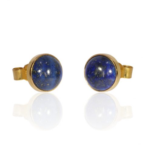 Lapis Lazuli Gold Eatrrings Heidi Kjeldsen Jewellery front