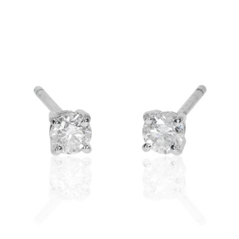 Heidi Kjeldsen Jewellery Brilliant Cut Diamond Earrings in 18ct White Gold 1.