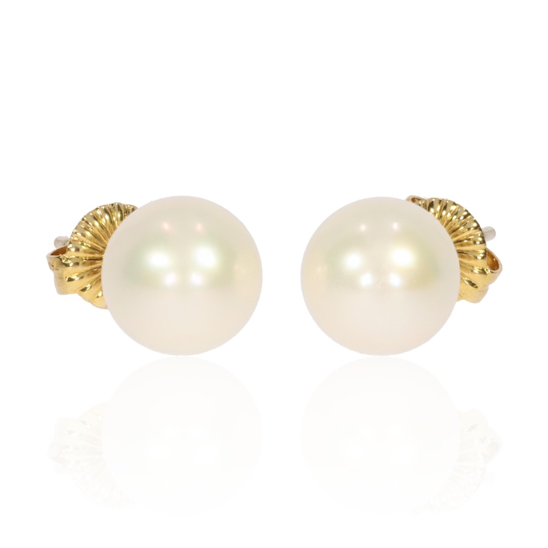 Lustrous White Cultured Pearl AA Earrings