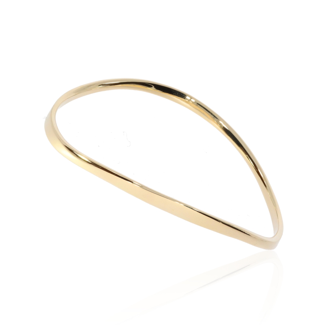 Curved Gold Bangle Heidi Kjeldsen Jewellers BL931 Vertical