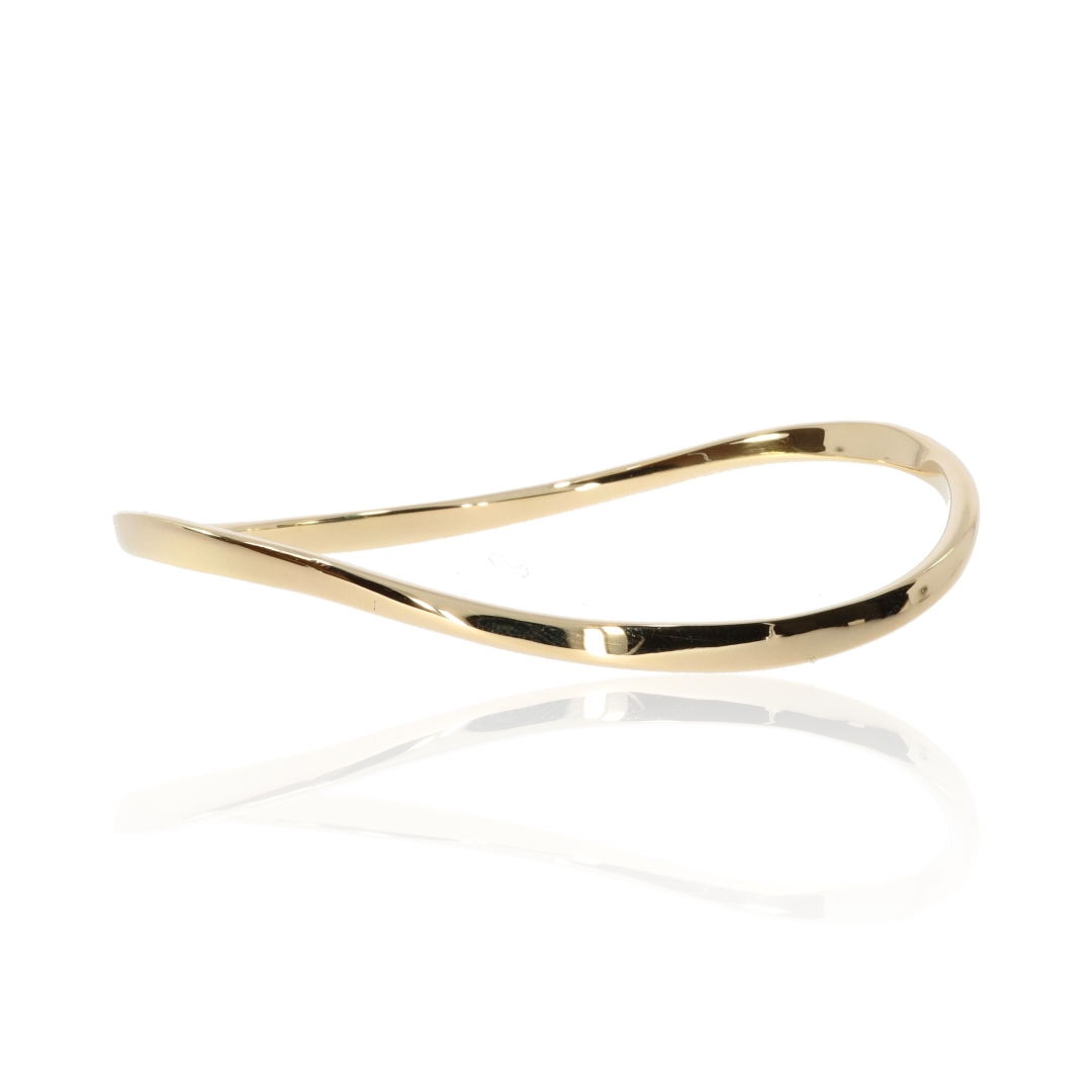 Curved Gold Bangle Heidi Kjeldsen Jewellers BL931 Side