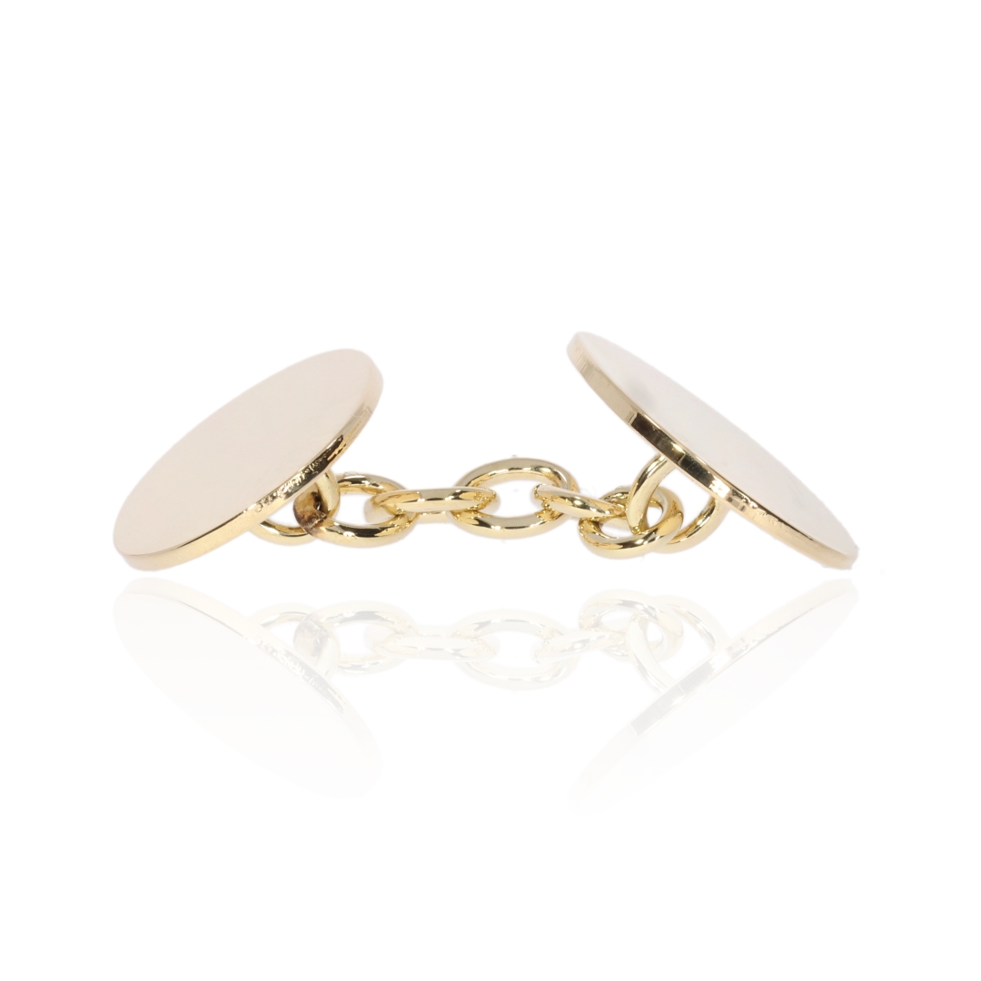 Gold Cufflinks by Heidi Kjeldsen Jewellery CL298 Side close up