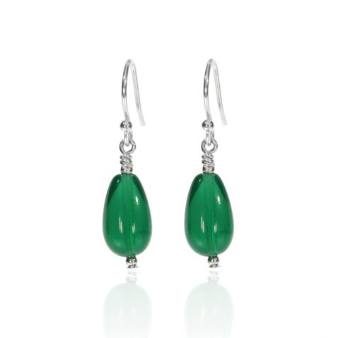 Green Glass Earrings Heidi Kjeldsen Jewellery ER4726 Front