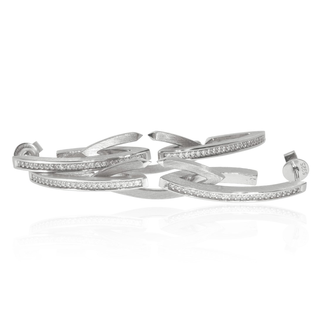 Links of Love Sterling Silver Earrings By Heidi Kjeldsen Jewellers ER2591 with added links