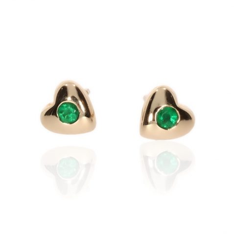 Emerald Heart Earrings By Heidi Kjeldsen Jewellery ER4695 Front