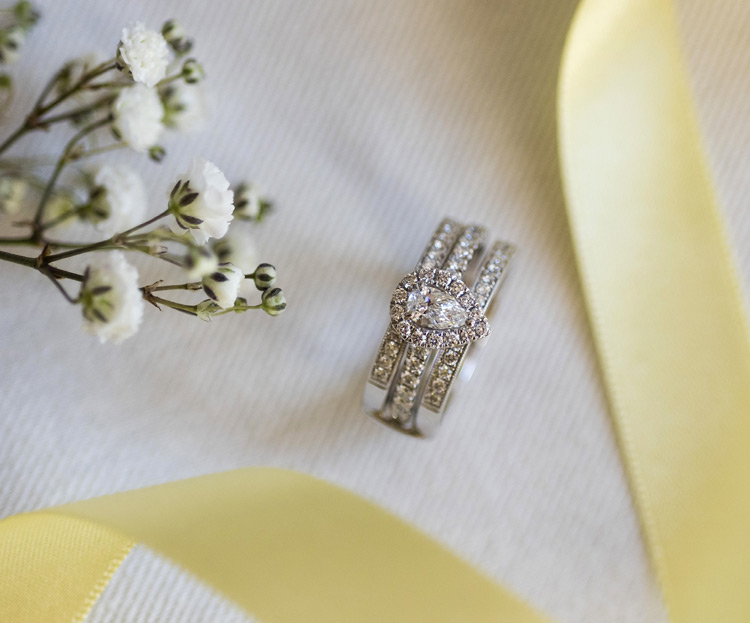 Exquisite Pear Shaped Diamond Cluster Ring