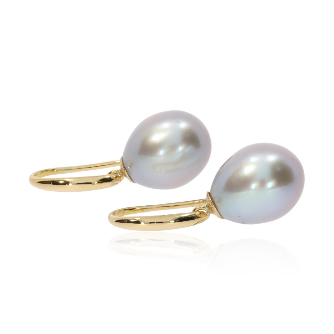 Luxury Grey Drop Pearl Earrings