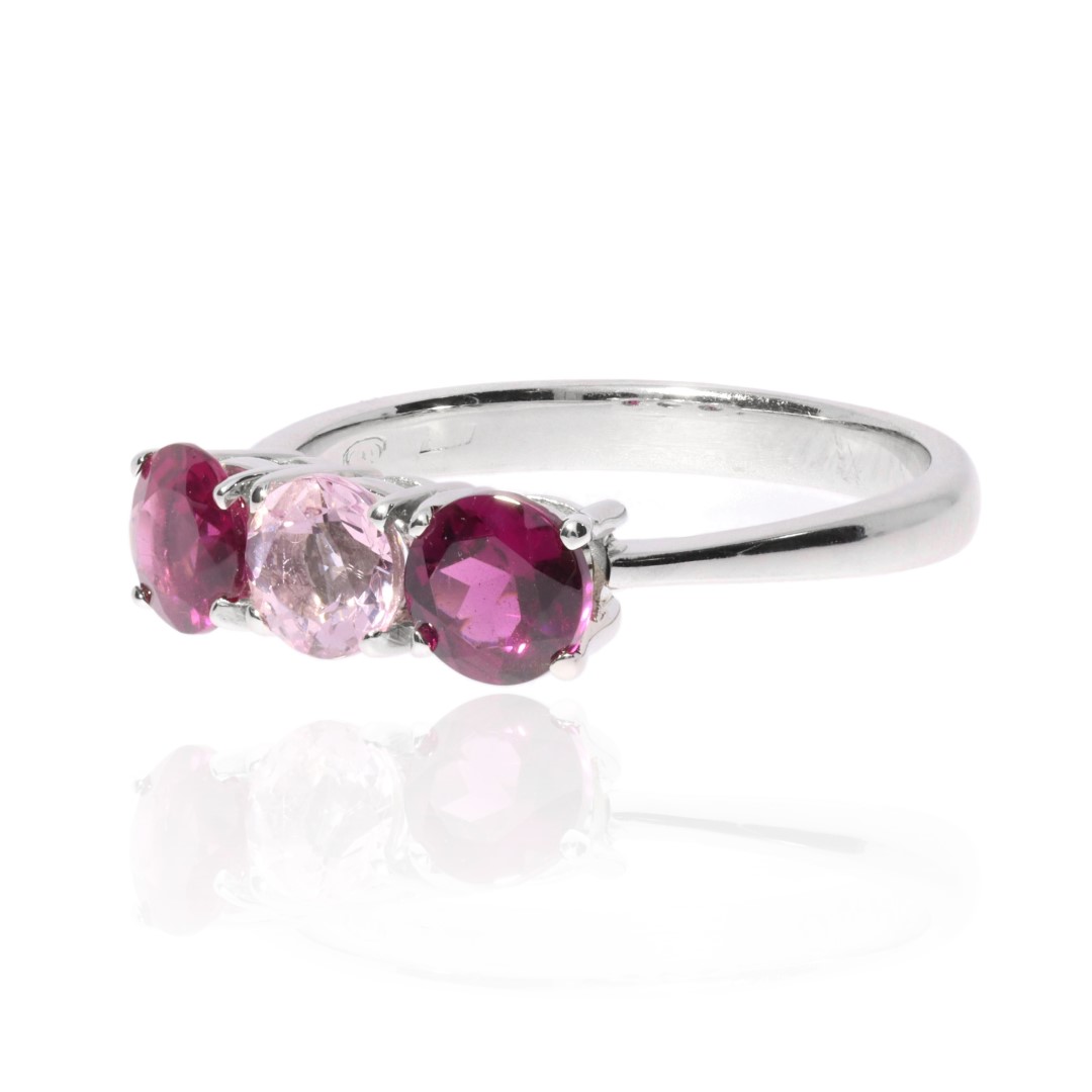 Pretty Pink Rhodalite Garnet and Morganite Ring