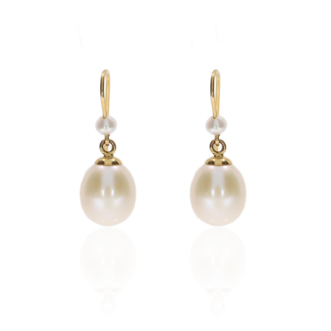 Sumptuous White Pearl Drop Earrings