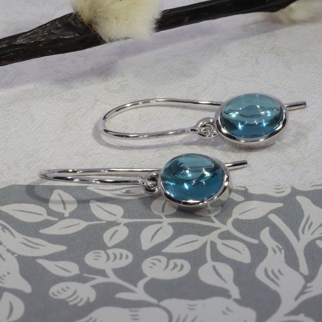 Elegant Blue Topaz Drop Earrings by Heidi Kjeldsen Jewellers ER2509 still