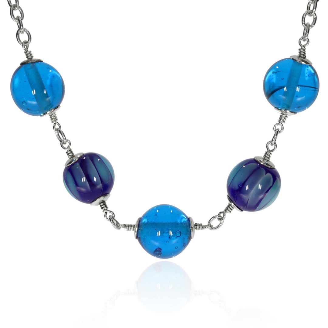 Blue Murano Glass By Heidi Kjeldsen Jewellery NL1256 front