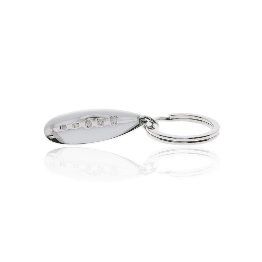 Silver Key ring by Heidi Kjeldsen Jewellery KR0030 flat