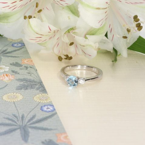Aquamarine and Diamond Ring By Heidi Kjeldsen Jewellery R1717 still