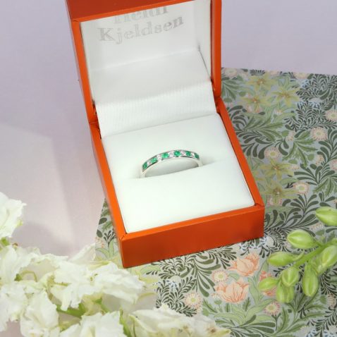 Emerald and Diamond eternity ring by Heidi Kjeldsen Jewellers R1695 still