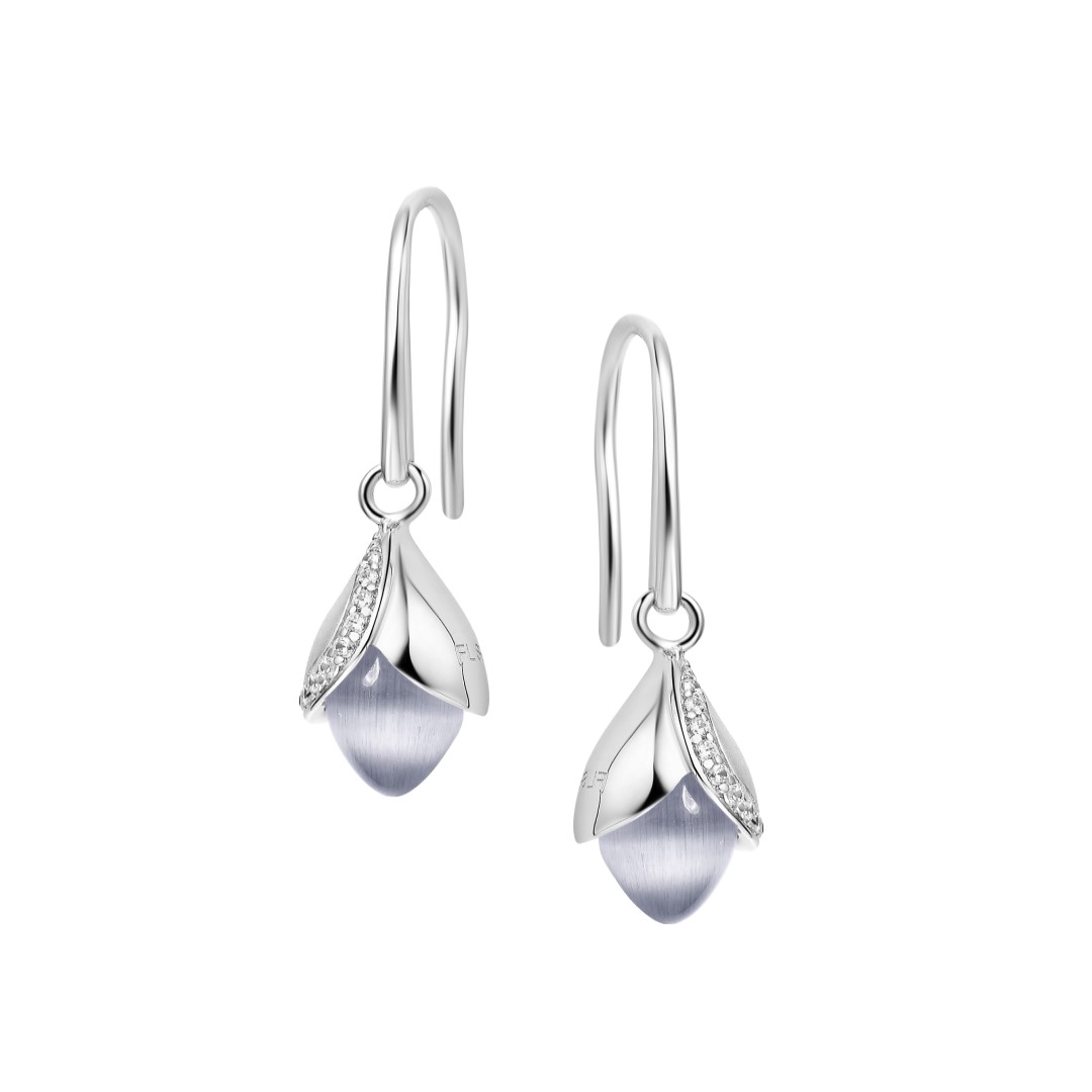 Delightful Pair Of Grey Earrings From Fei Liu’s Magnolia Collection