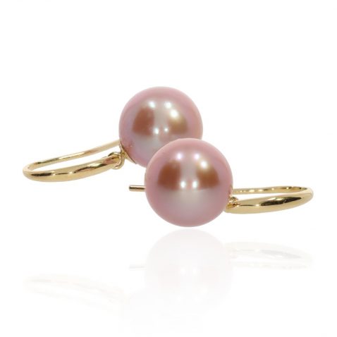 Pink Cultured Pearl Earrings by Heidi Kjeldsen Jewellery ER4780 flat