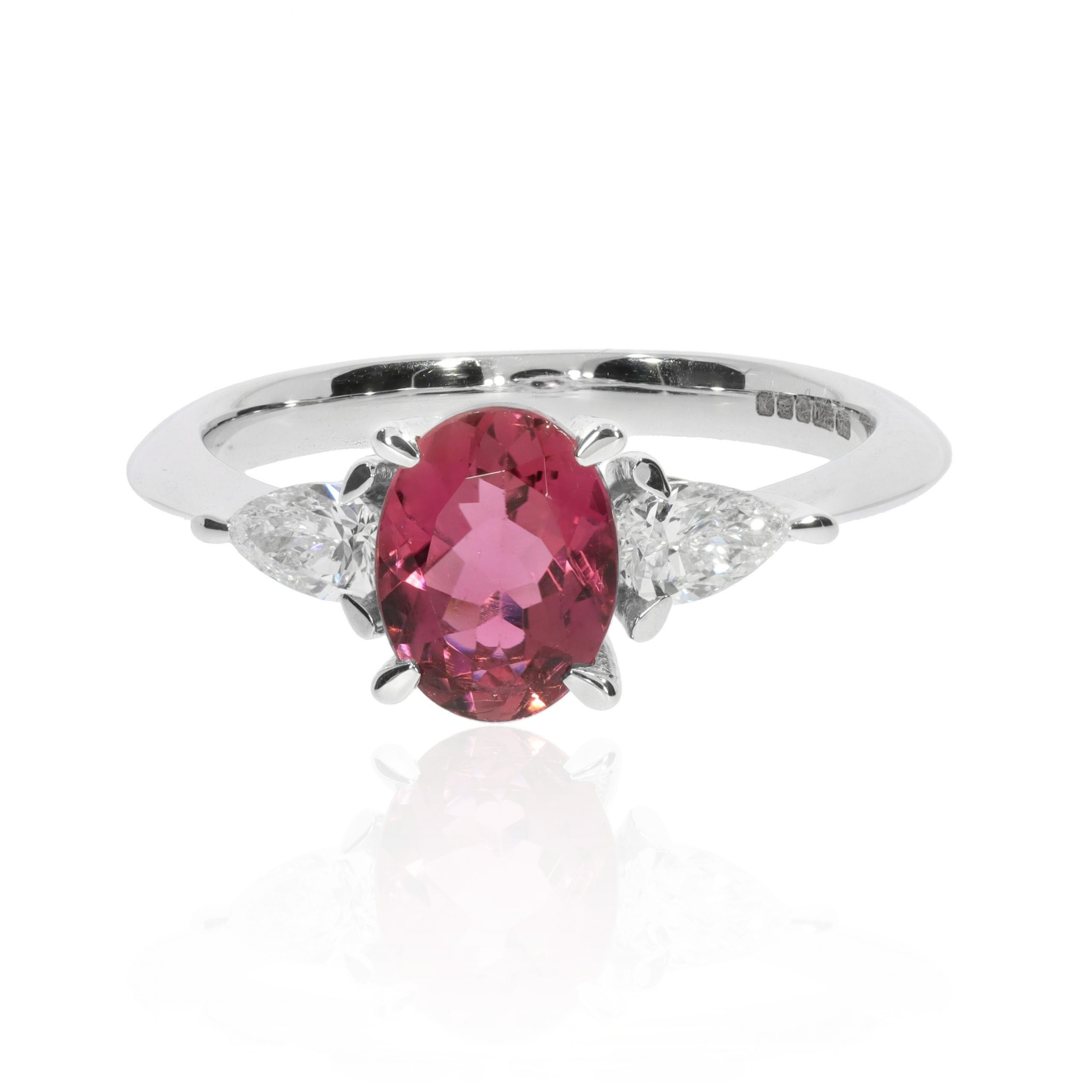 Pink Tourmaline and Diamond Ring Heidi Kjeldsen Jewellery R1729 front